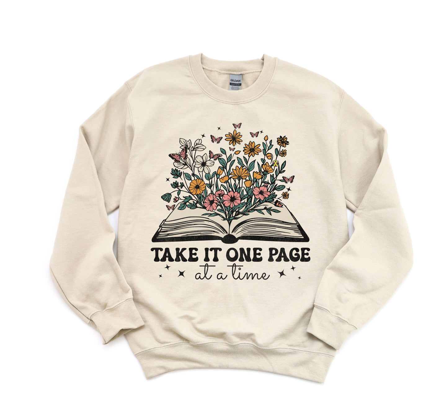 Take it One page at a Time Crewneck Sweatshirt