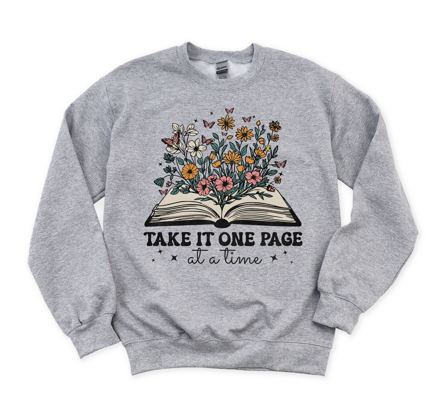 Take it One page at a Time Crewneck Sweatshirt