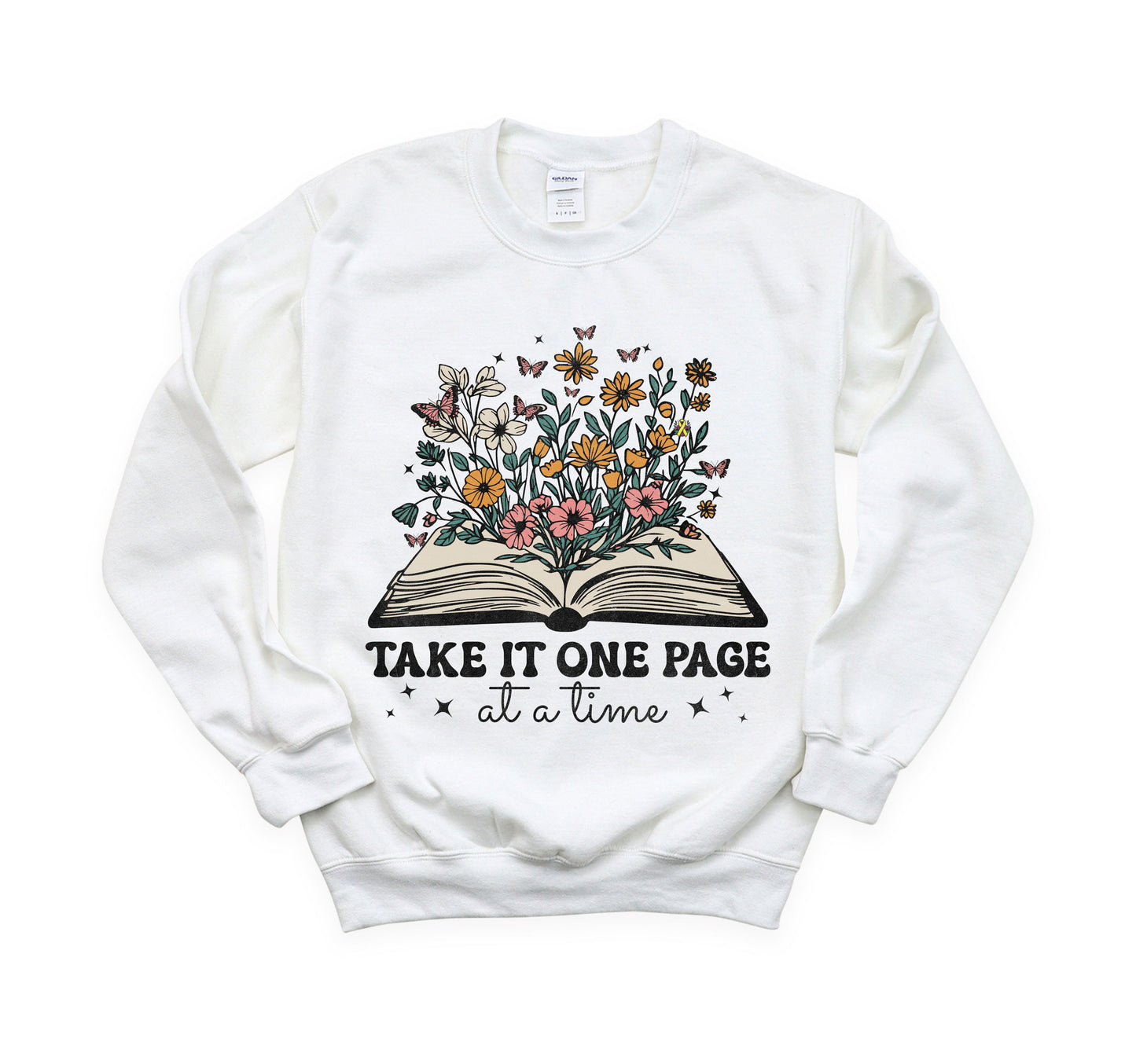 Take it One page at a Time Crewneck Sweatshirt