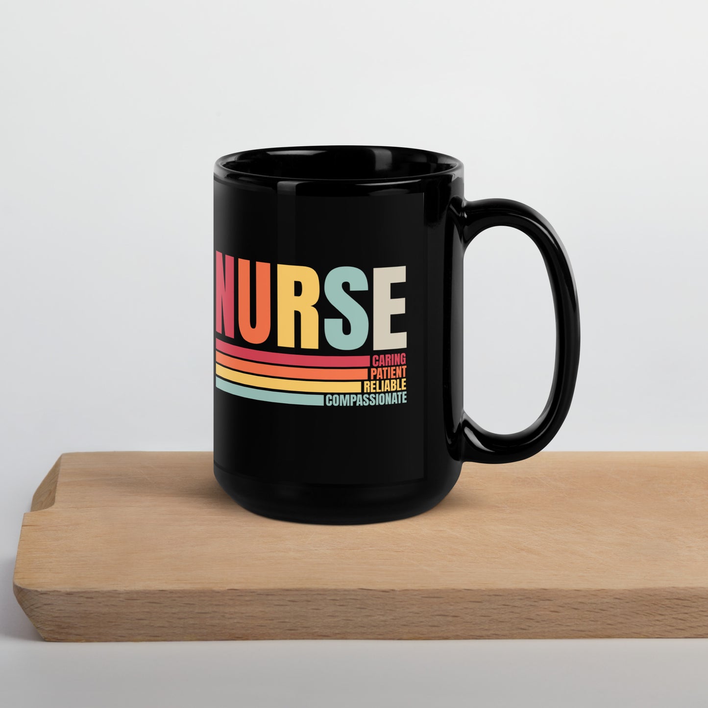 Nurse Black Glossy Mug