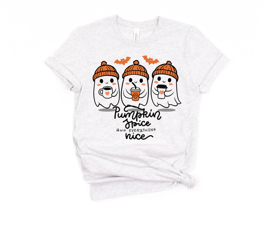 Pumpkin Spice & Everything Nice Ghosts T-Shirt
