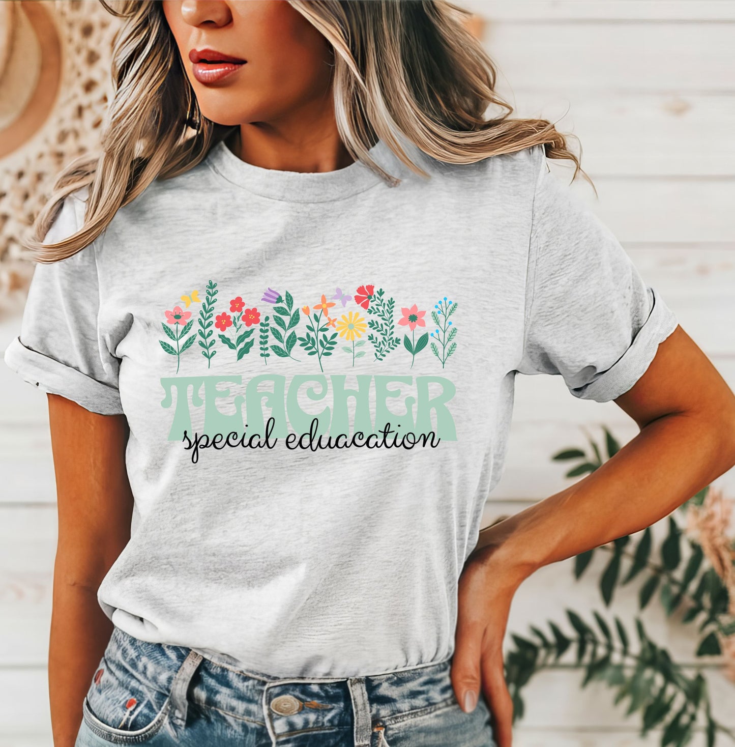 Special Education Teacher Floral T-Shirt