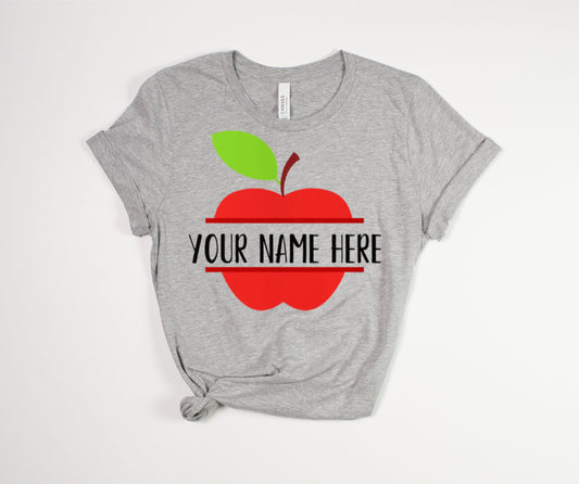 PERSONALIZED Teacher Apple T-Shirt