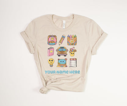 PERSONALIZED Retro 70’s School Vibes T-Shirt
