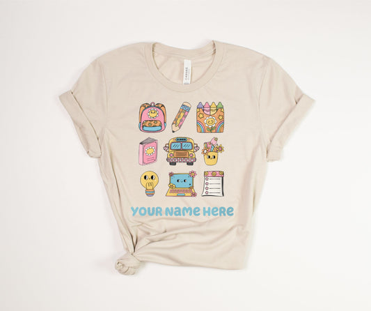 PERSONALIZED Retro 70’s School Vibes T-Shirt