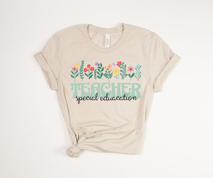 Special Education Teacher Floral T-Shirt