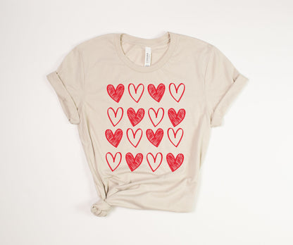 Checkered Hearts T-Shirt