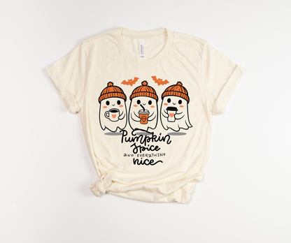 Pumpkin Spice & Everything Nice Ghosts T-Shirt