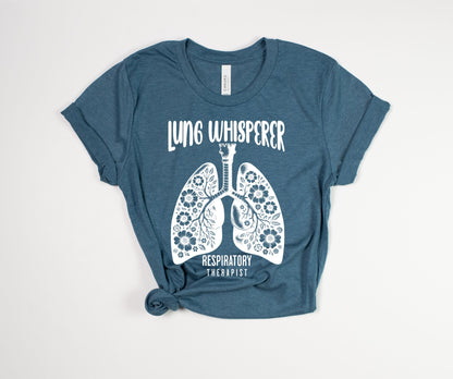 Lung Whisperer White Font T-Shirt