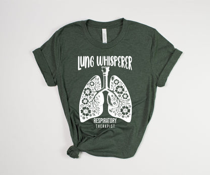 Lung Whisperer White Font T-Shirt