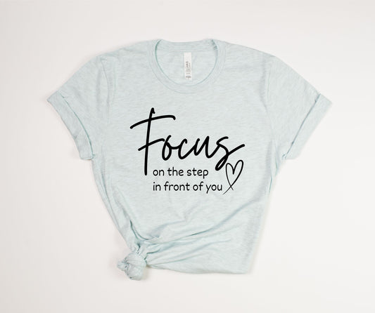 Focus T-Shirt Black Font