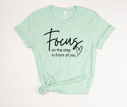 Focus T-Shirt Black Font