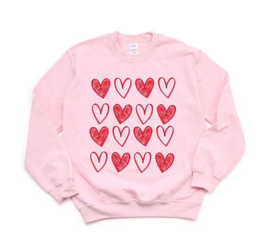 Checkered Heart Sweatshirt