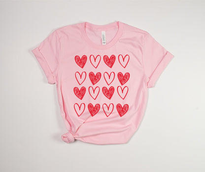 Checkered Hearts T-Shirt