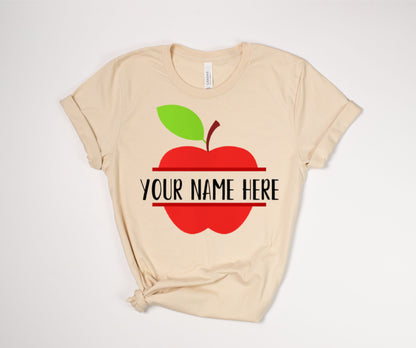 PERSONALIZED Teacher Apple T-Shirt