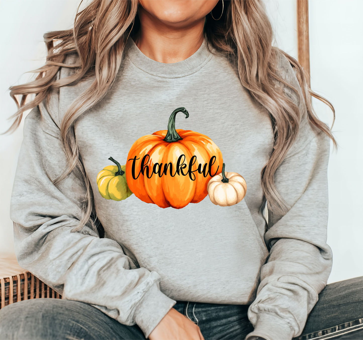 Thankful Pumpkins Crewneck Sweatshirt