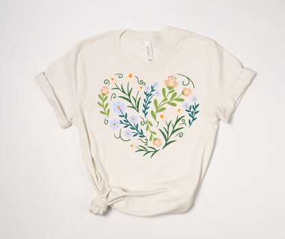 Floral Heart T-Shirt