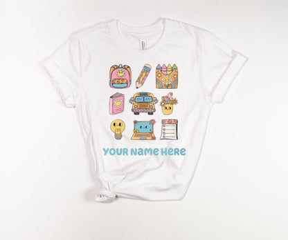 PERSONALIZED Retro 70’s School Vibes T-Shirt