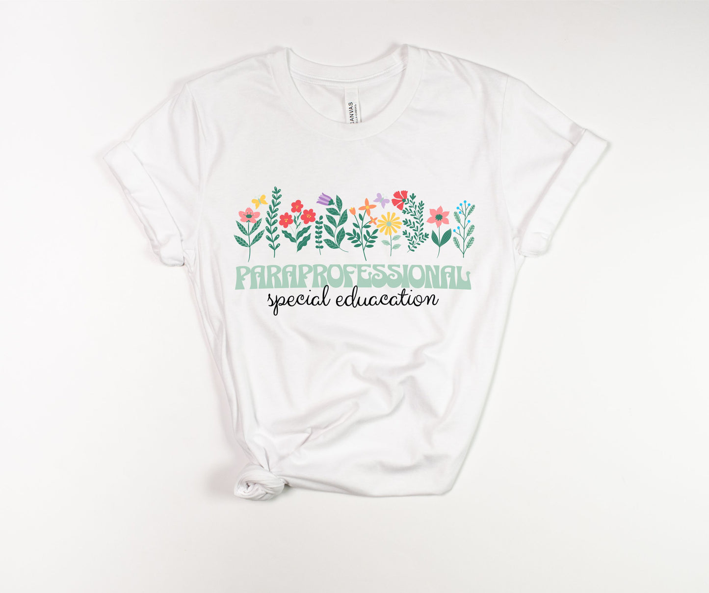 Paraprofessional Special Education Floral T-Shirt