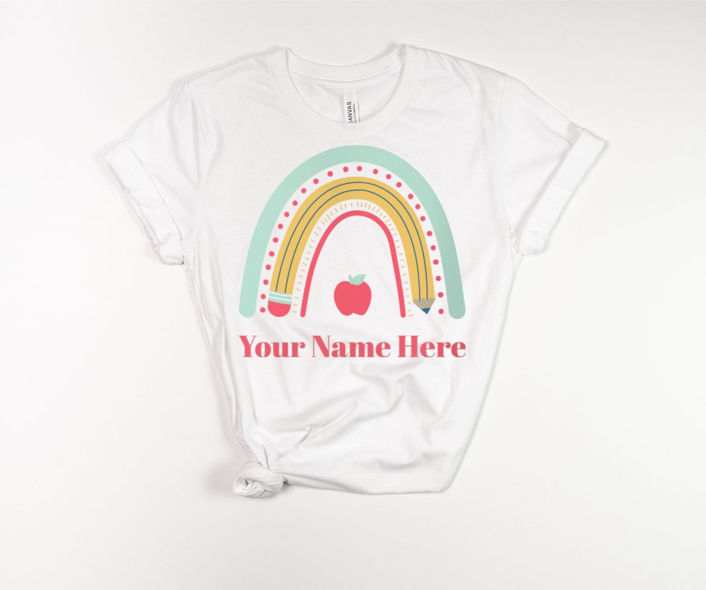 PERSONALIZED Rainbow Teacher T-Shirt