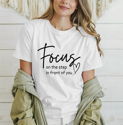 Focus T-Shirt Black Font