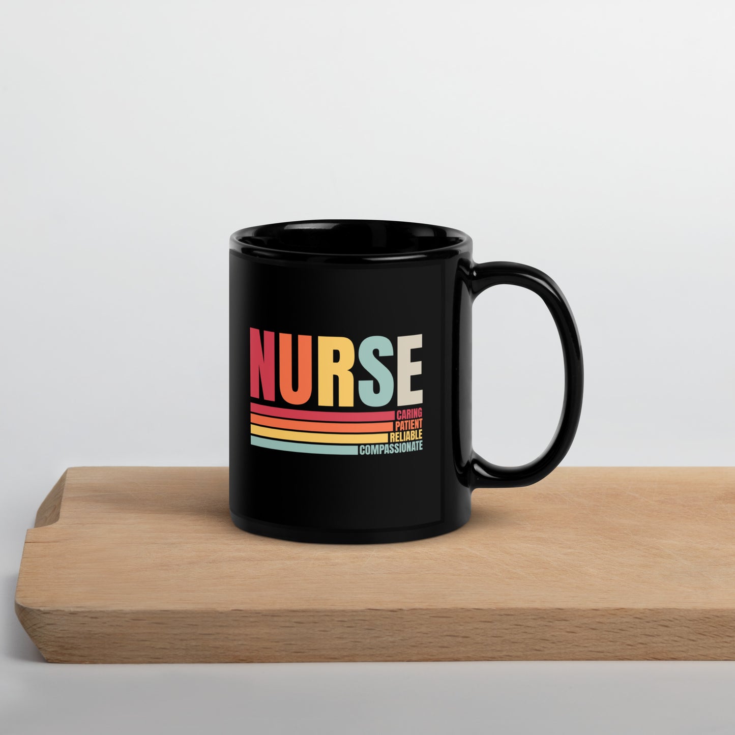 Nurse Black Glossy Mug