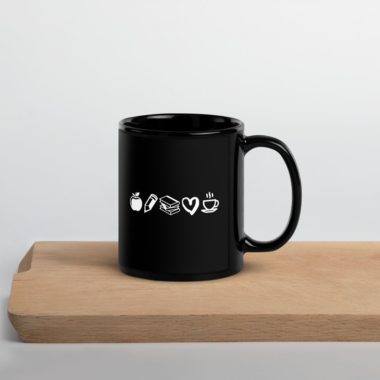 Teacher Essential Black Glossy Mug