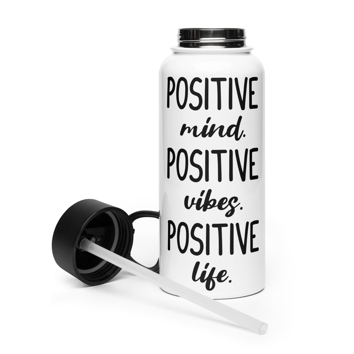 32 oz Positive Mind, Vibes, Life Water Bottle